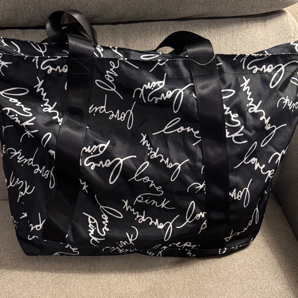Black and White Victoria’s Secret tote bag